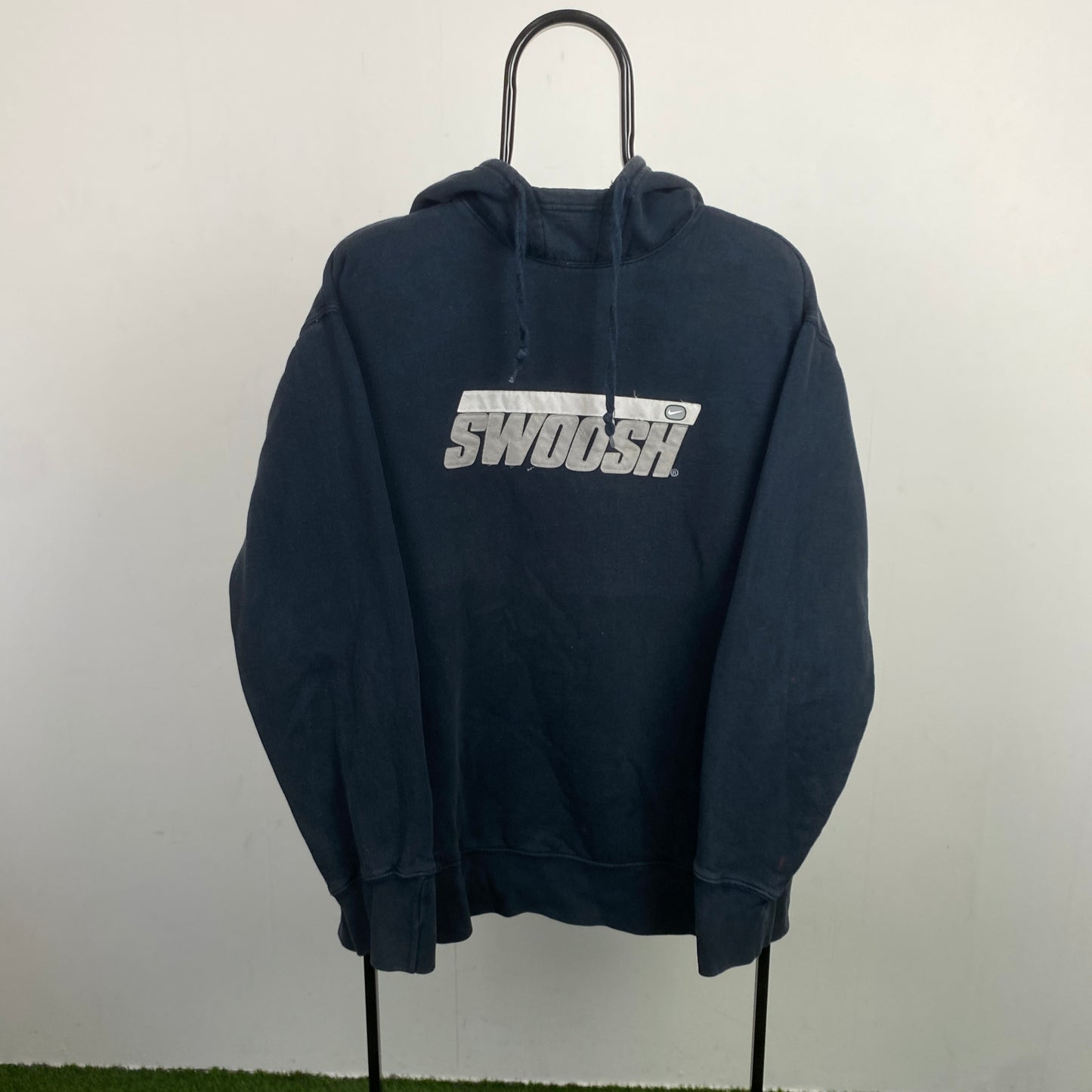 00s Nike Swoosh Hoodie Blue Medium