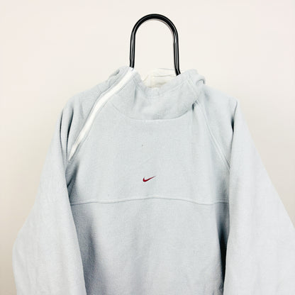 00s Nike Reversible Sidewinder Fleece Coat Jacket White Blue Large