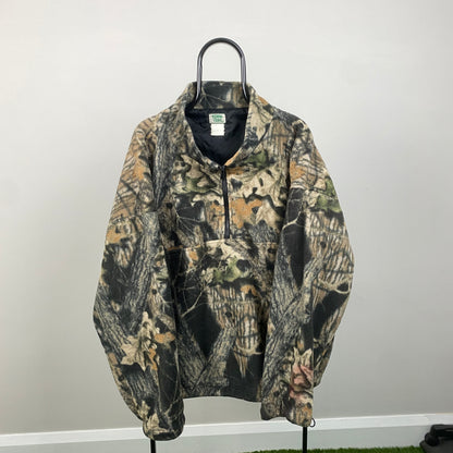 Retro Ozark Trail Realtree Fleece Sweatshirt Brown XL