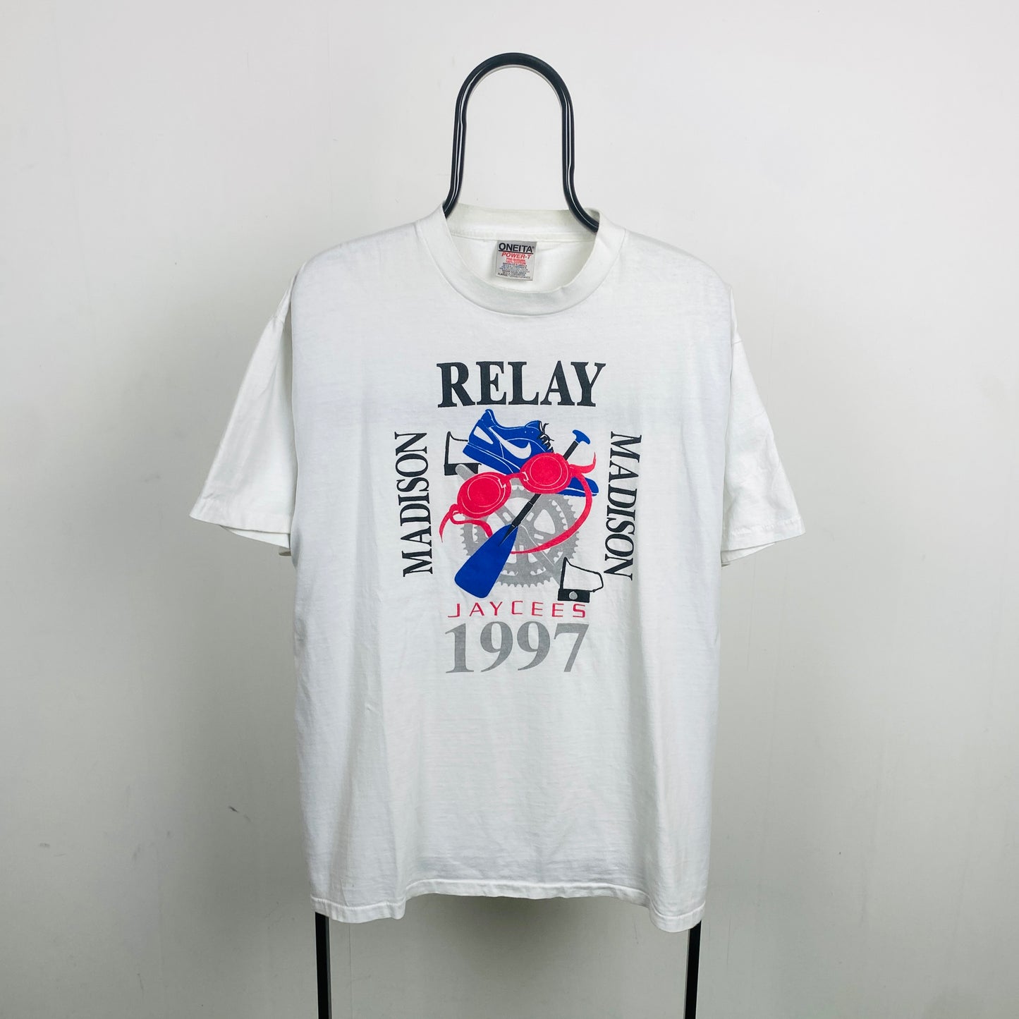 90s Nike Marathon T-Shirt White XL