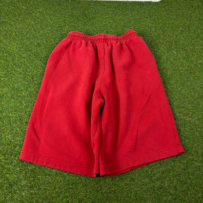 00s Nike Baggy Cotton Jogger Shorts Red Large