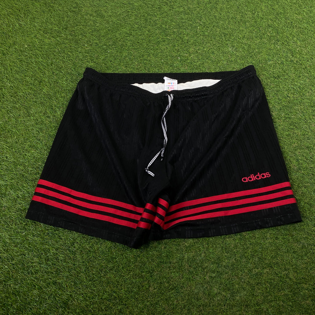 90s Adidas Nylon Shorts Black Large