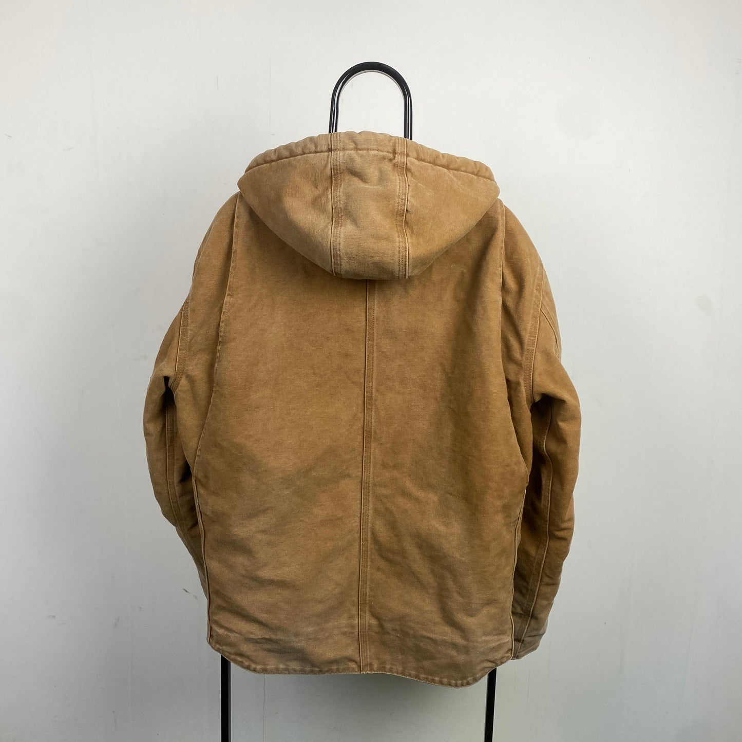 Retro Carhartt Fleece Lined Coat Active Jacket Brown Medium