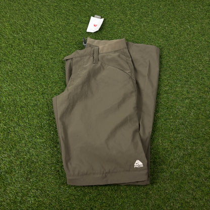 00s Nike ACG Zip Off Trousers Joggers Brown Womens XS