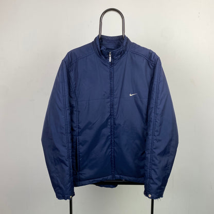 00s Nike Puffer Jacket Blue Large