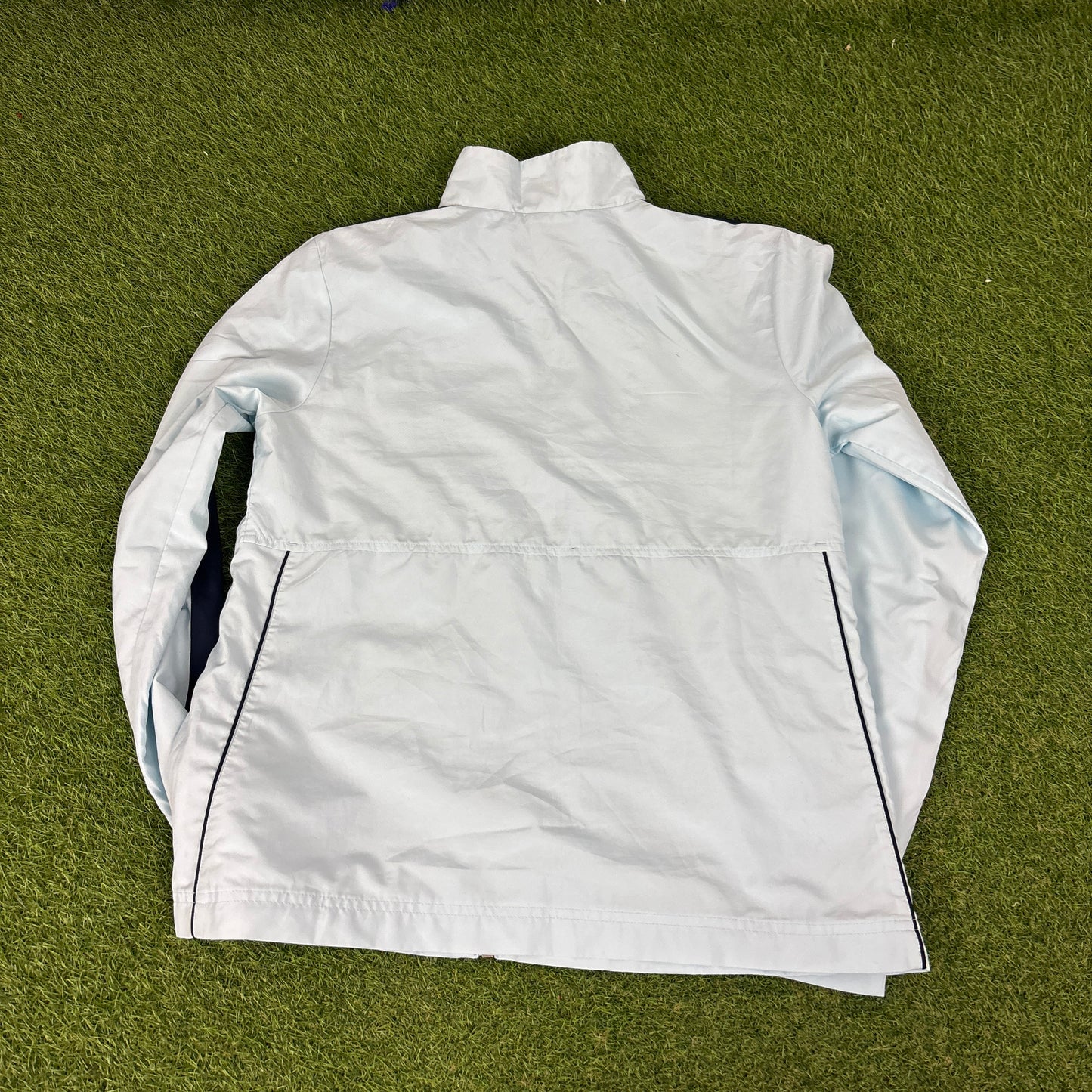 00s Nike Piping Tracksuit Jacket + Joggers Set Blue Large