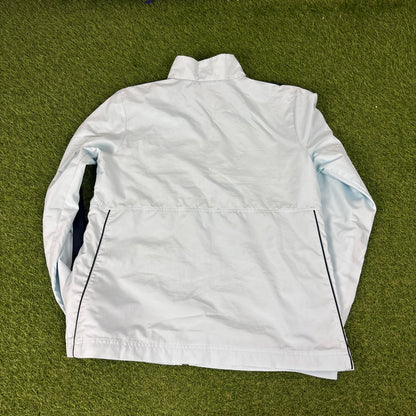 00s Nike Piping Tracksuit Jacket + Joggers Set Blue Large