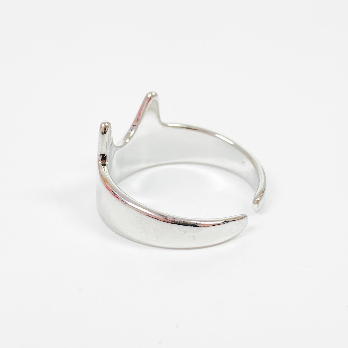 Retro Adjustable Cat Ring Silver