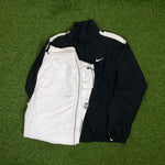 00s Nike Tracksuit Jacket + Joggers Set Black Large