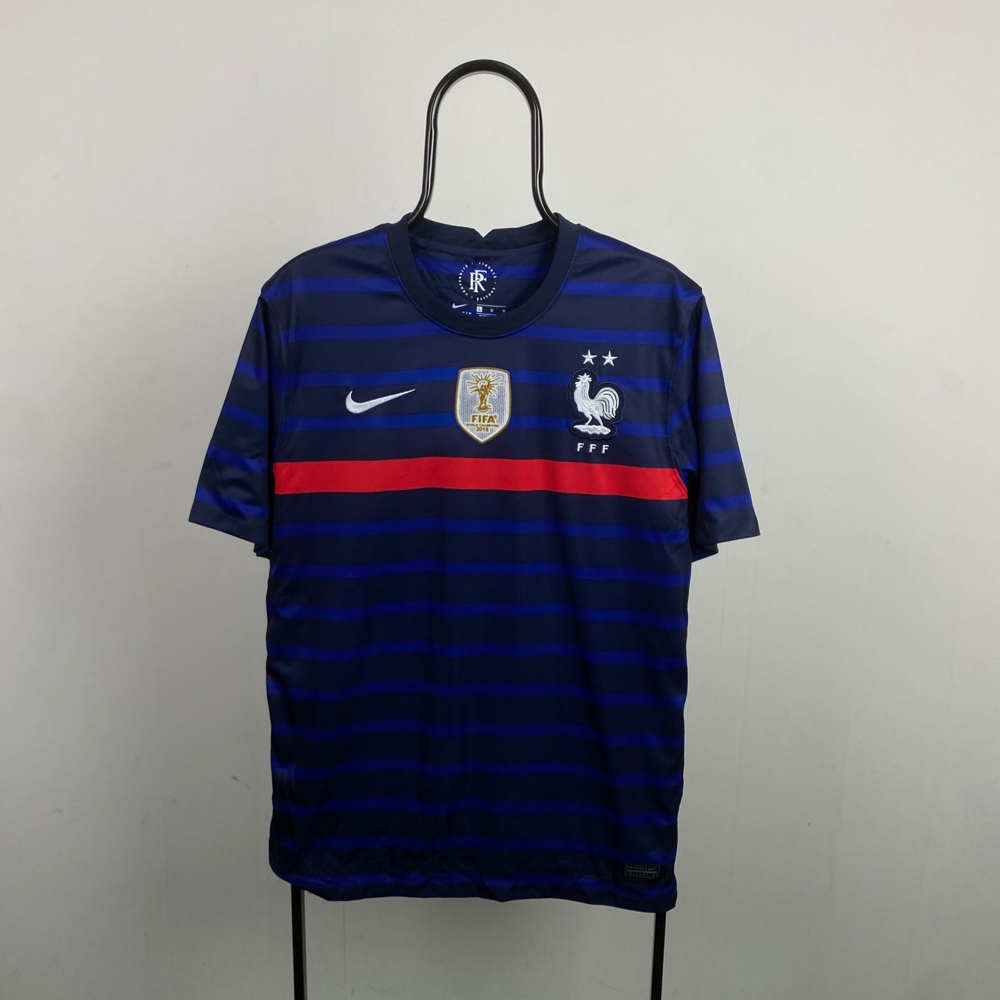 00s Nike France Football Shirt T-Shirt Blue Large