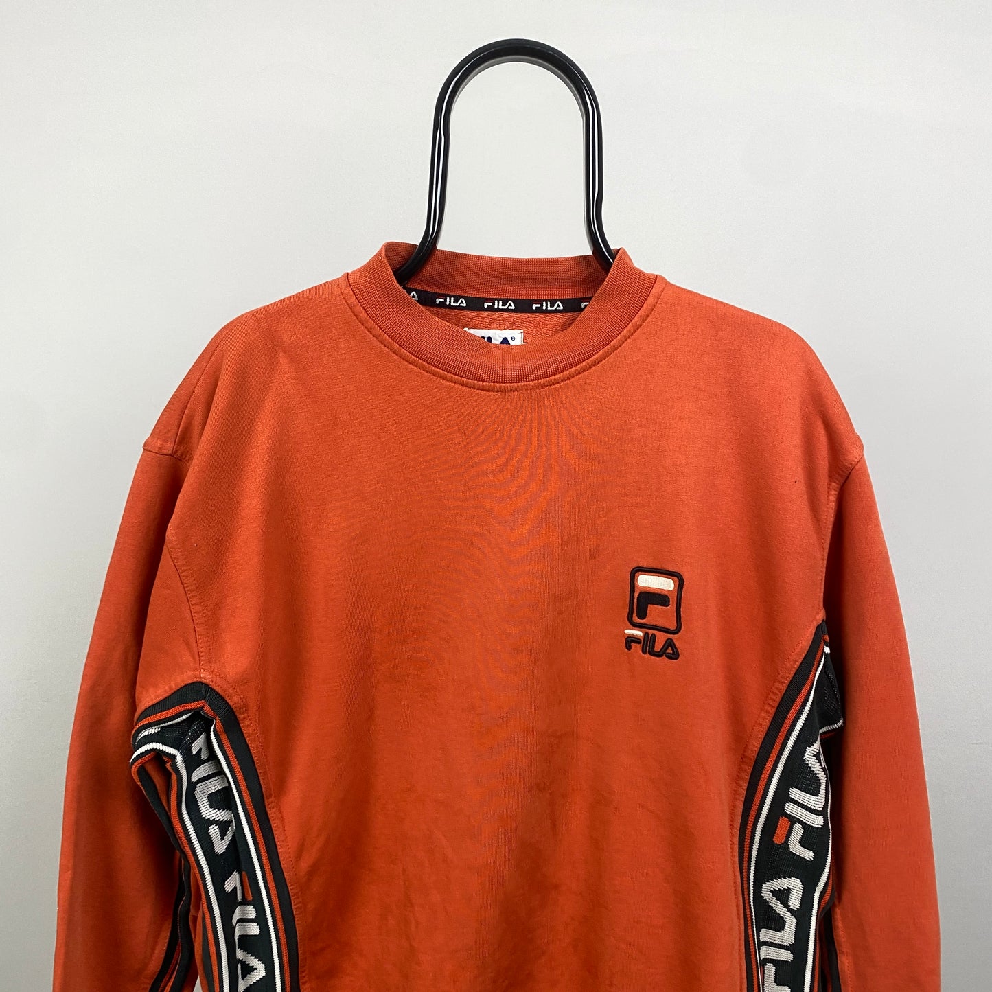 90s Fila Sweatshirt Orange Medium