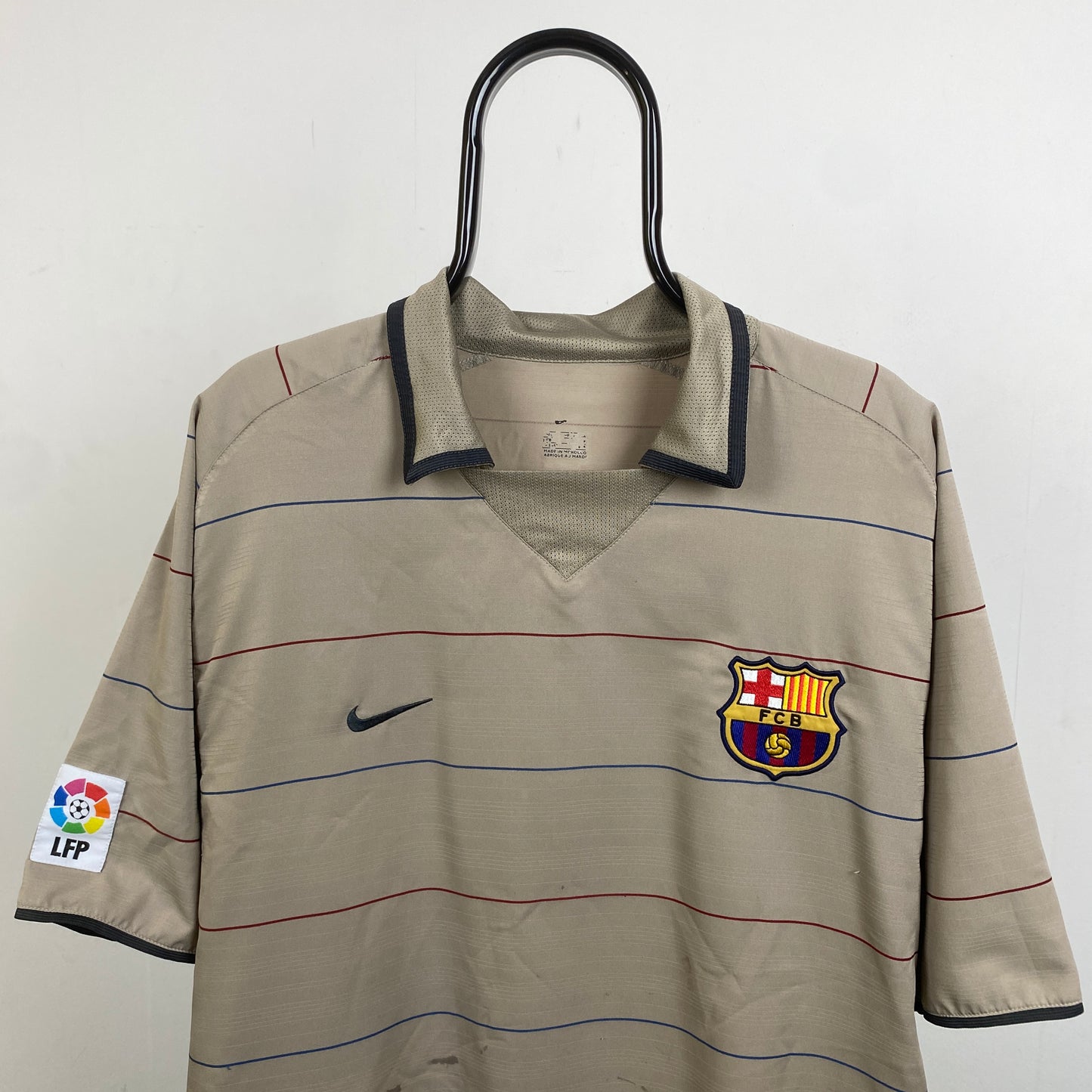 2003/04 Nike Barcelona Football Shirt T-Shirt Brown XL