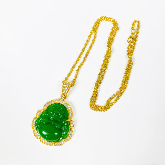 Vintage Buddha Necklace Chain Gold