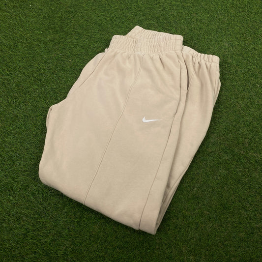 00s Nike Wide Leg Cotton Joggers Brown Small