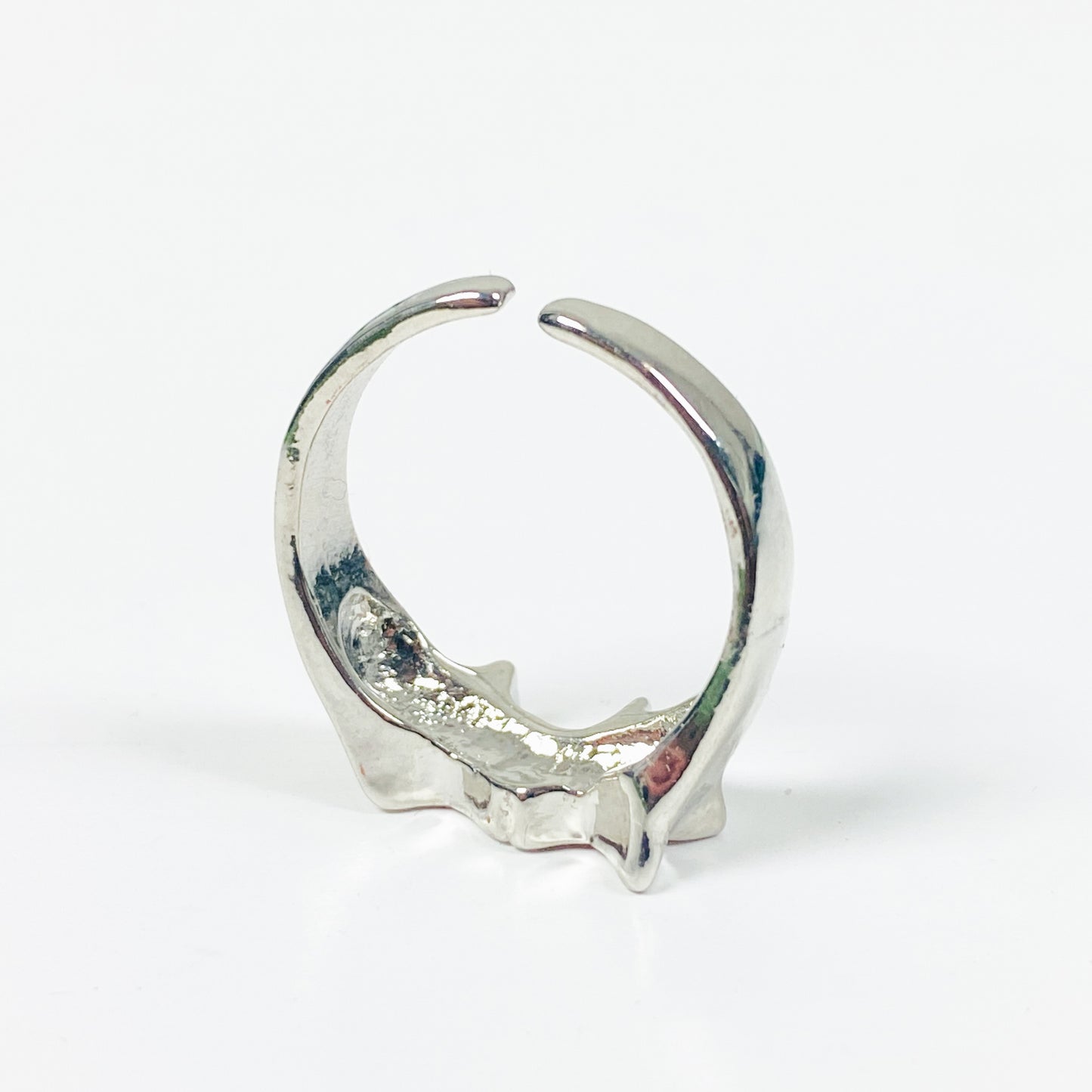 Adjustable Star Ring Silver Red