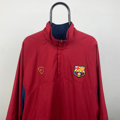 00s Nike Barcelona Reversible Windbreaker Coat Jacket Red XL