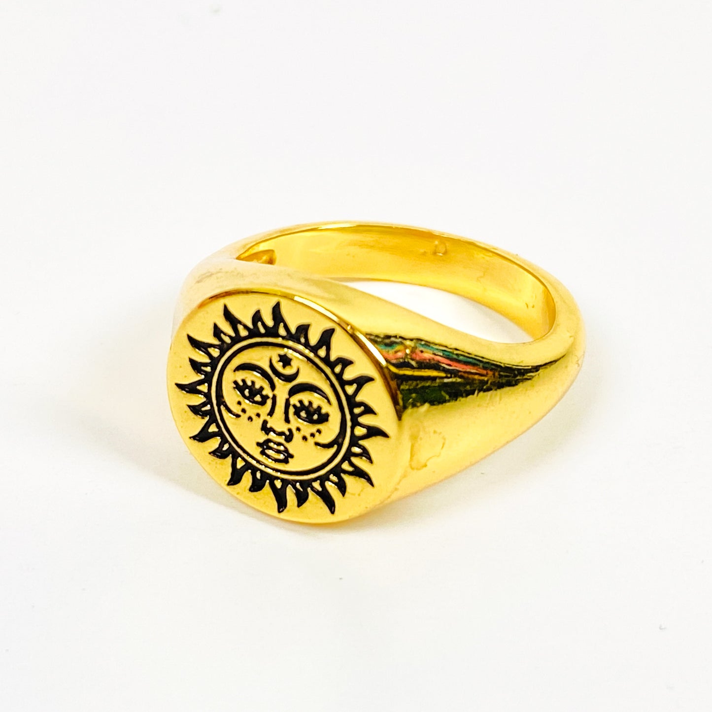 Retro Vintage Sun Ring Gold