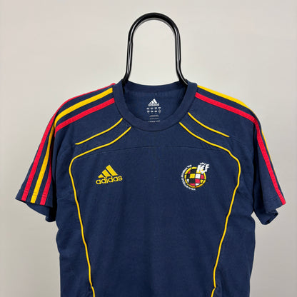 00s Adidas Spain T-Shirt Blue Small