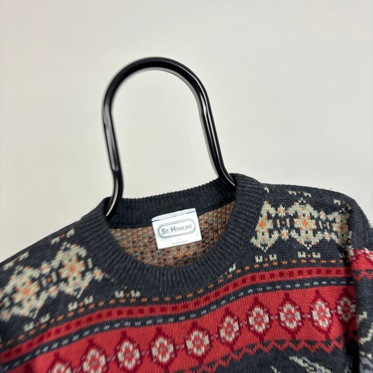 90s Knitwear Sweater Sweatshirt Red Large