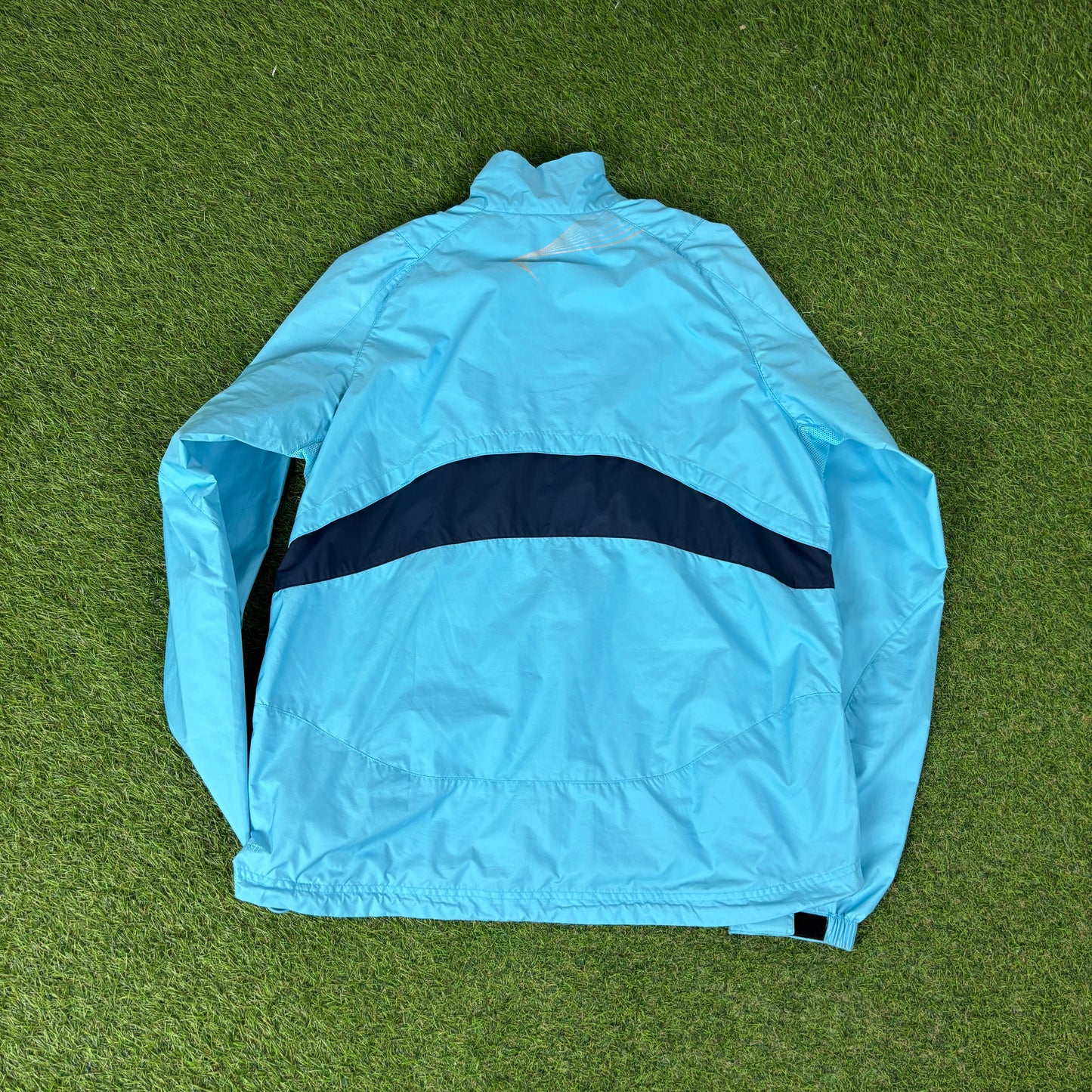 00s Nike Clima-Fit Tracksuit Jacket + Joggers Set Blue Large