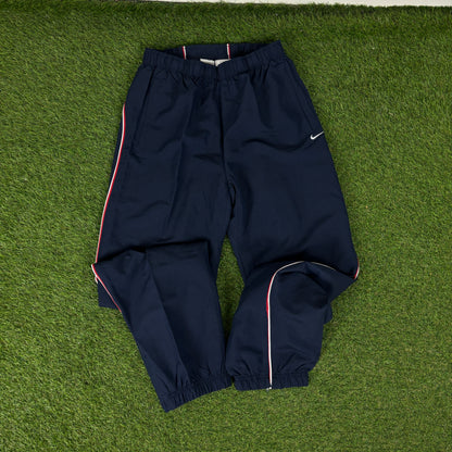 00s Nike Piping Tracksuit Jacket + Joggers Set Blue Large