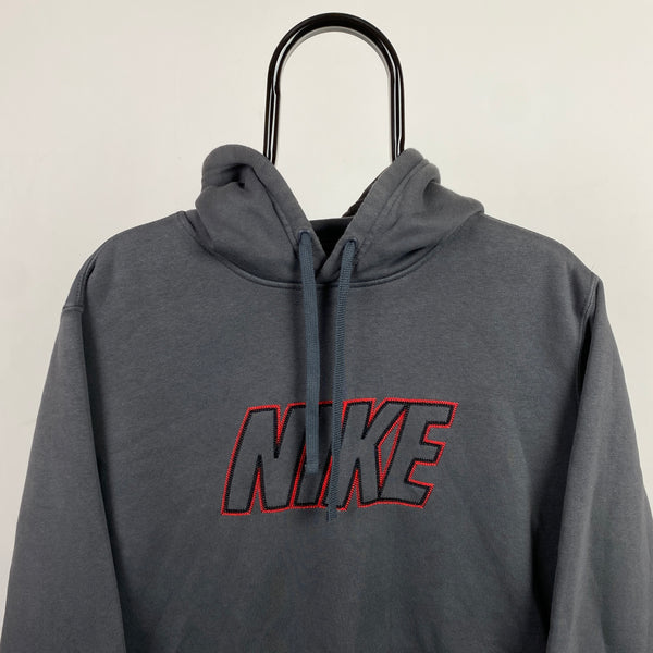 Grey nike hoodie with red 2024 tick