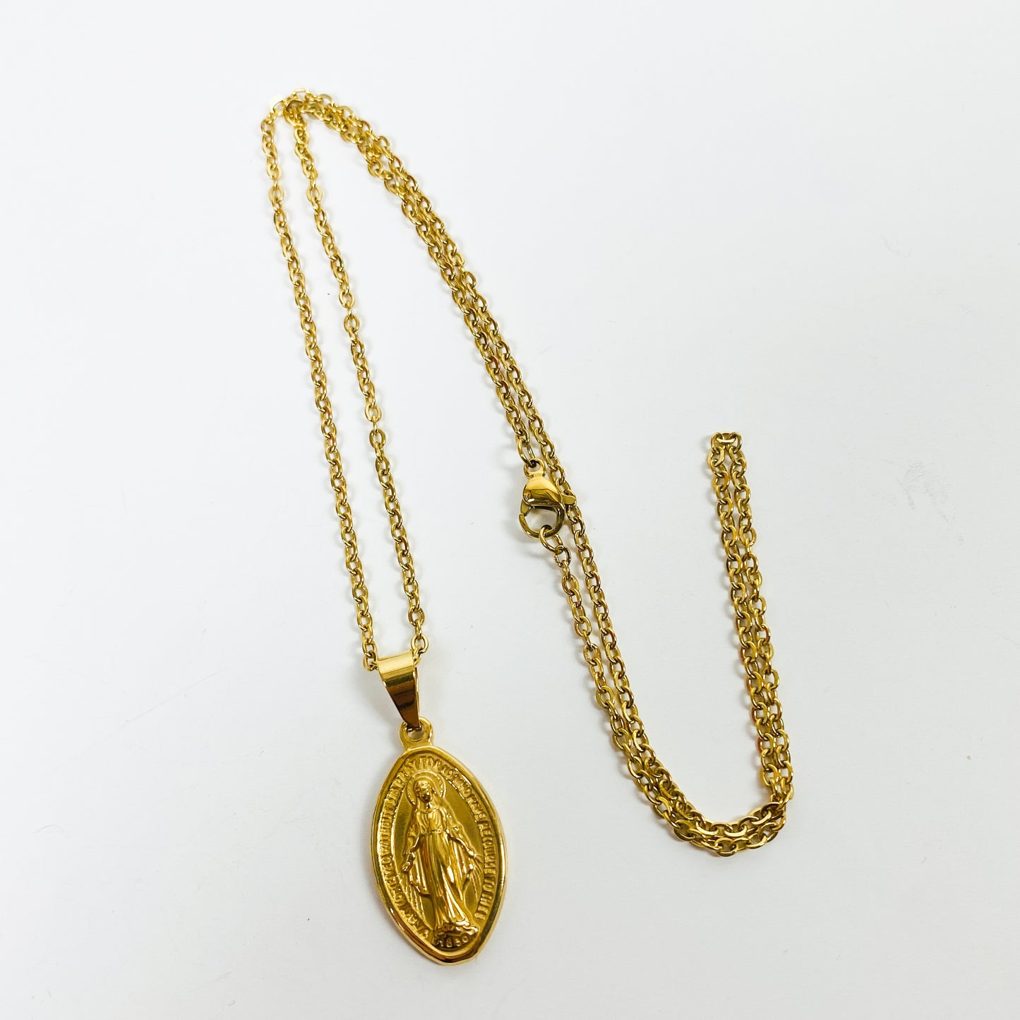 Retro Jesus Necklace Chain Gold