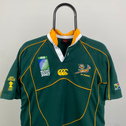 00s Canterbury South Africa Rugby Shirt T-Shirt Green XS