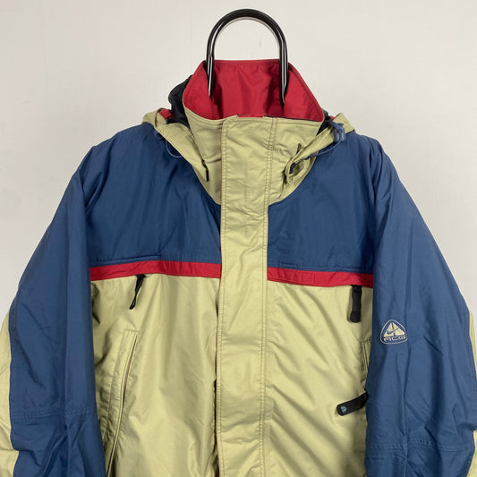 90s Nike ACG Waterproof Coat Jacket Brown Large