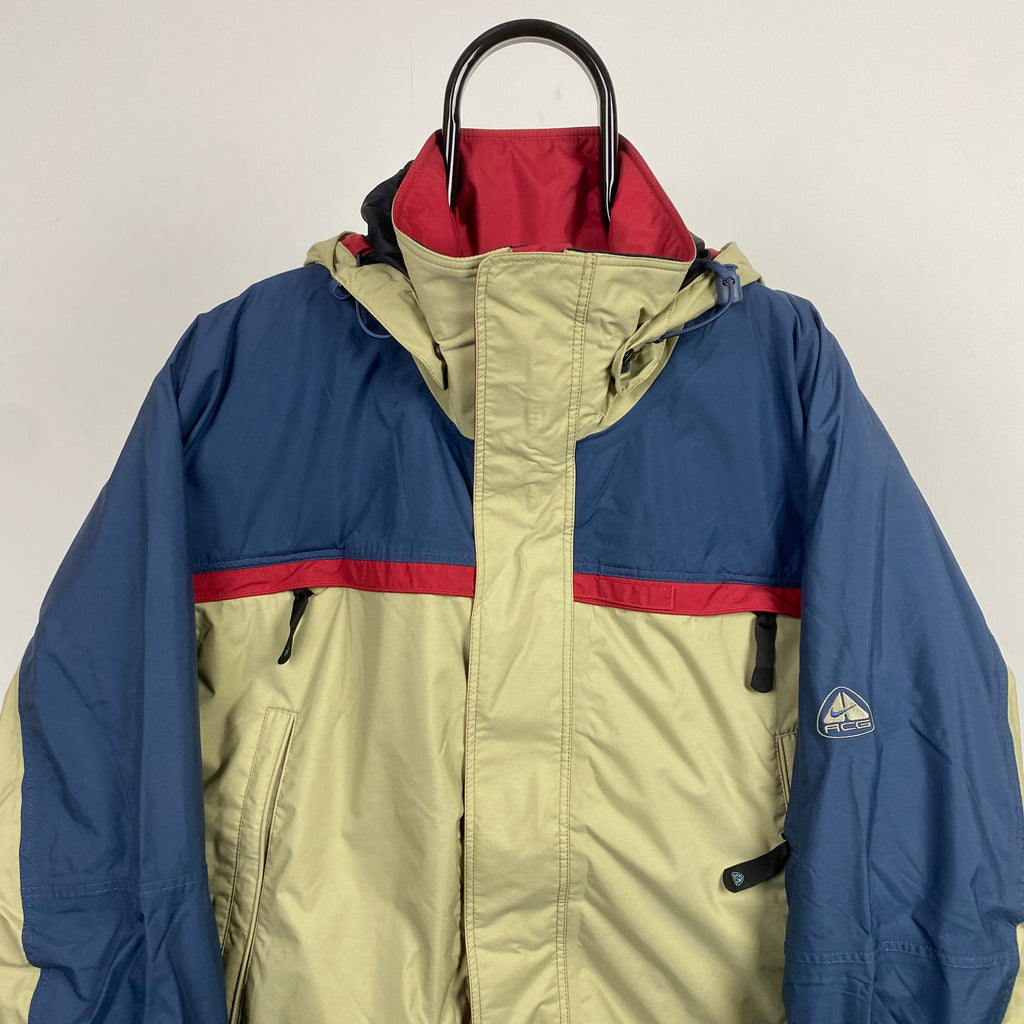 90s Nike ACG Waterproof Coat Jacket Brown Large