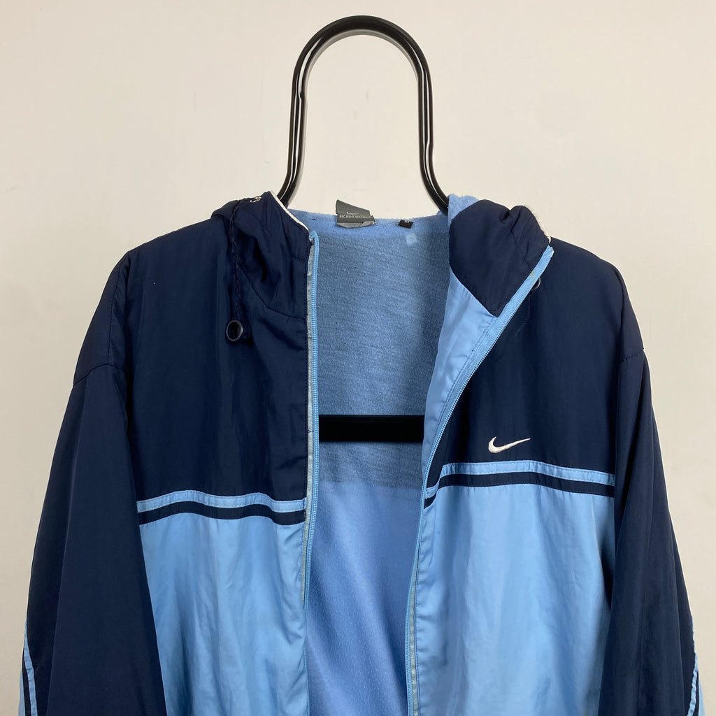 00s Nike Windbreaker Jacket Blue Medium