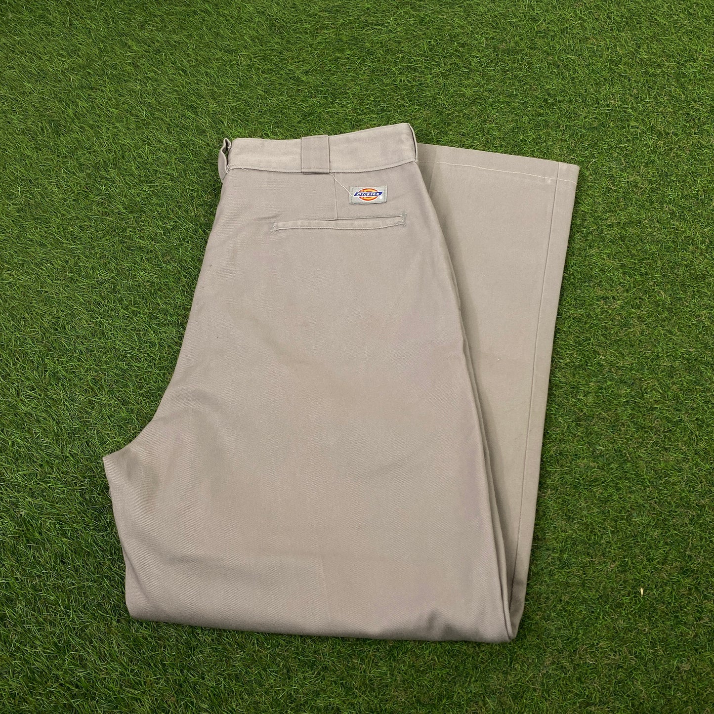 Retro Dickies Cargo Trousers Joggers Brown Small