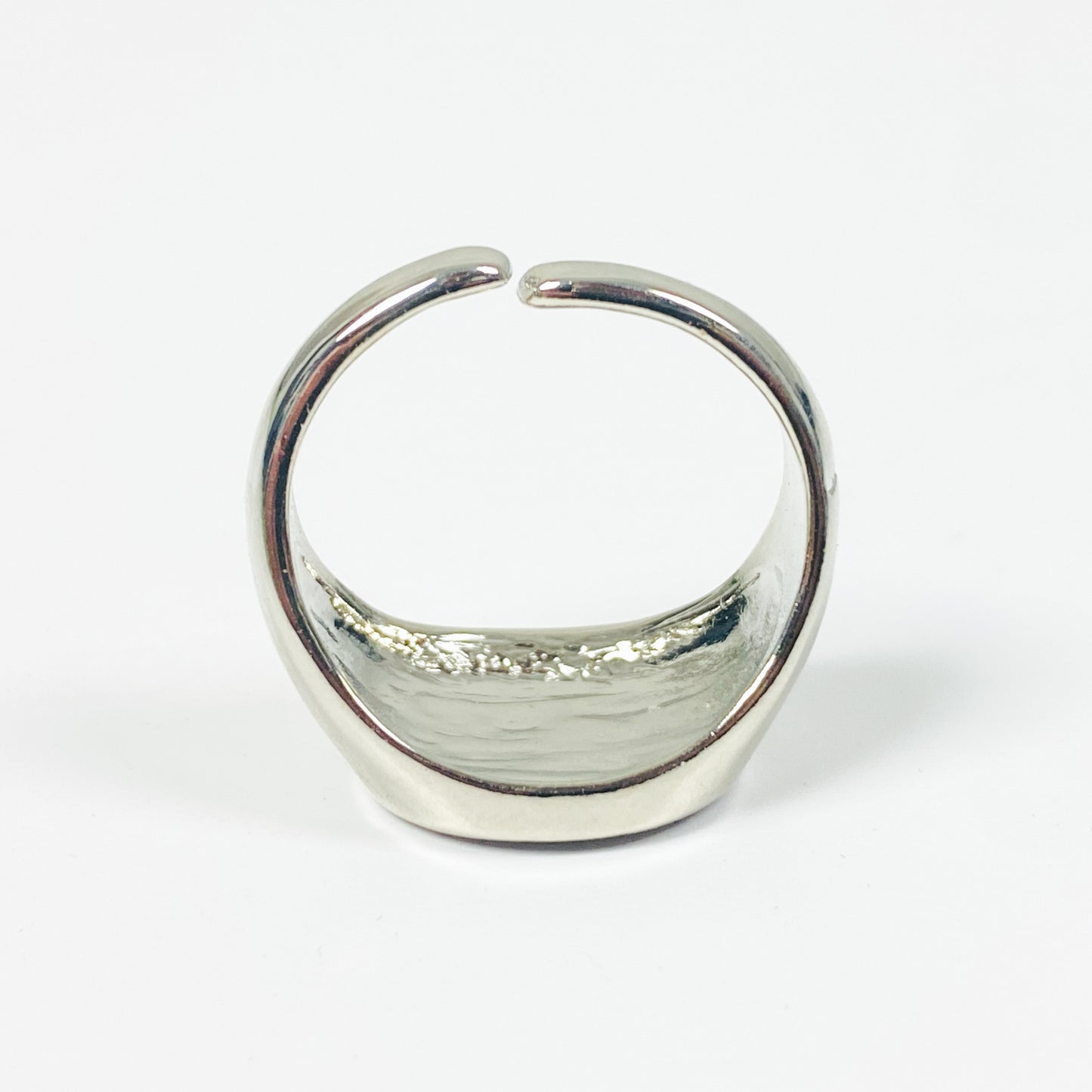 Adjustable 8 Ball Sphere Ring Silver