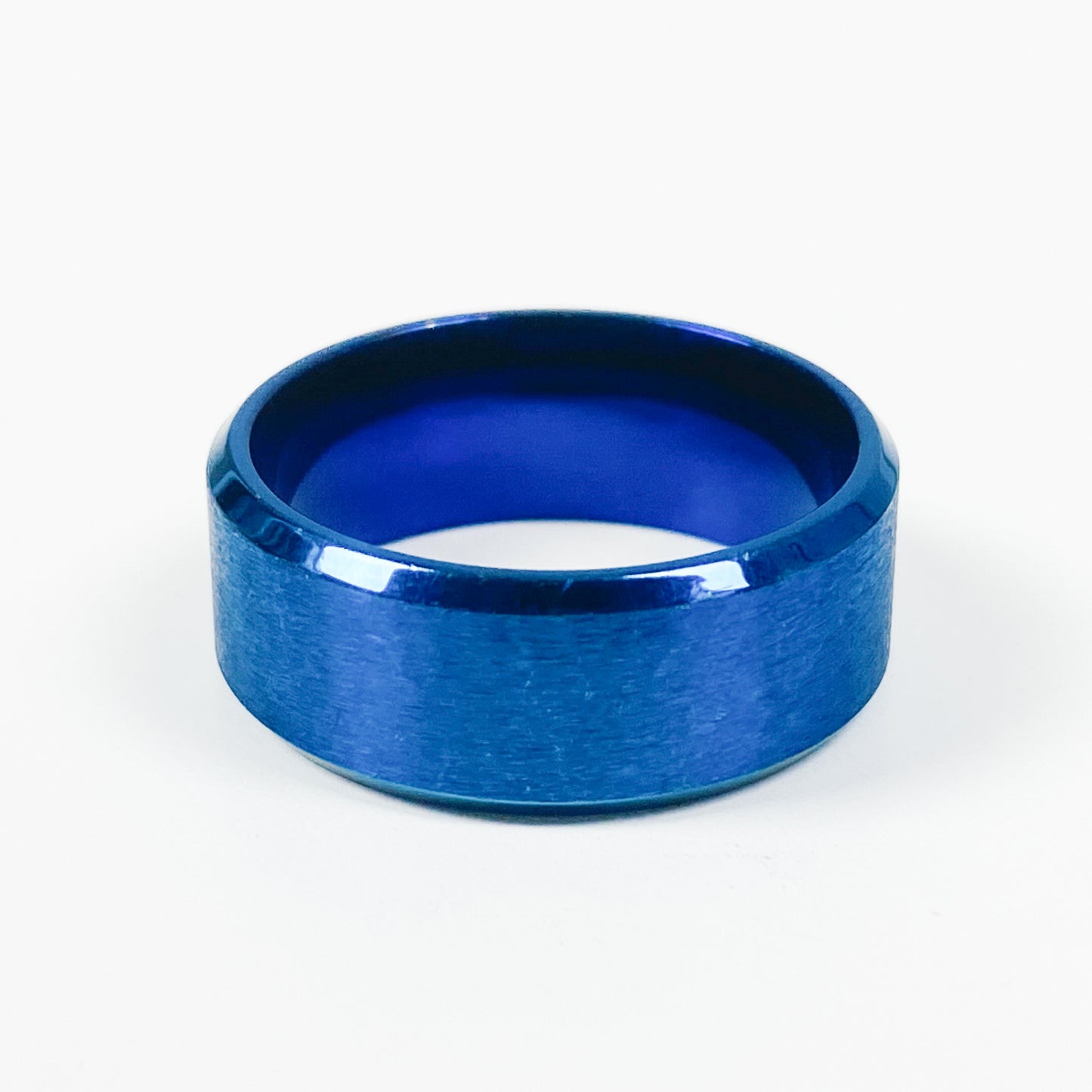 Vintage Band Ring Blue Steel