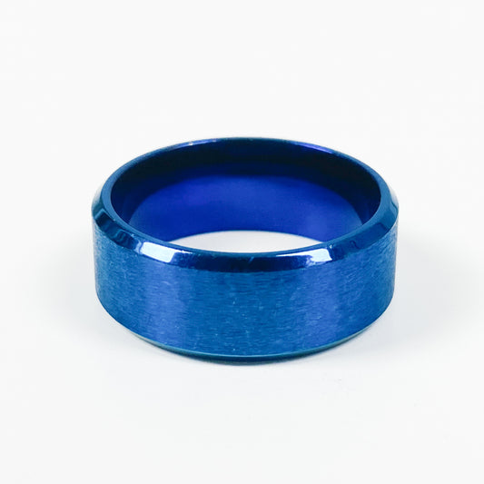 Vintage Band Ring Blue Steel