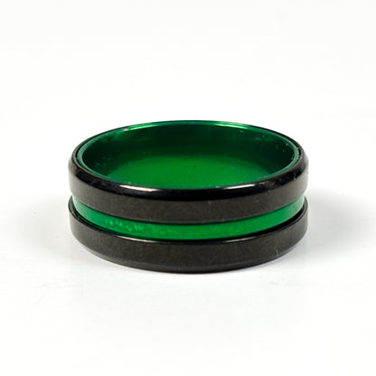 Universal Band Ring Tungsten Green