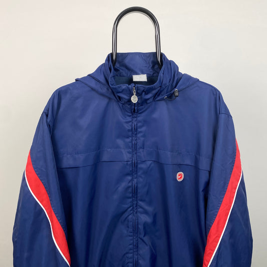 90s Nike Windbreaker Jacket Blue Large