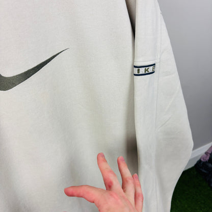 90s Nike Roll Neck Sweatshirt Brown XXL