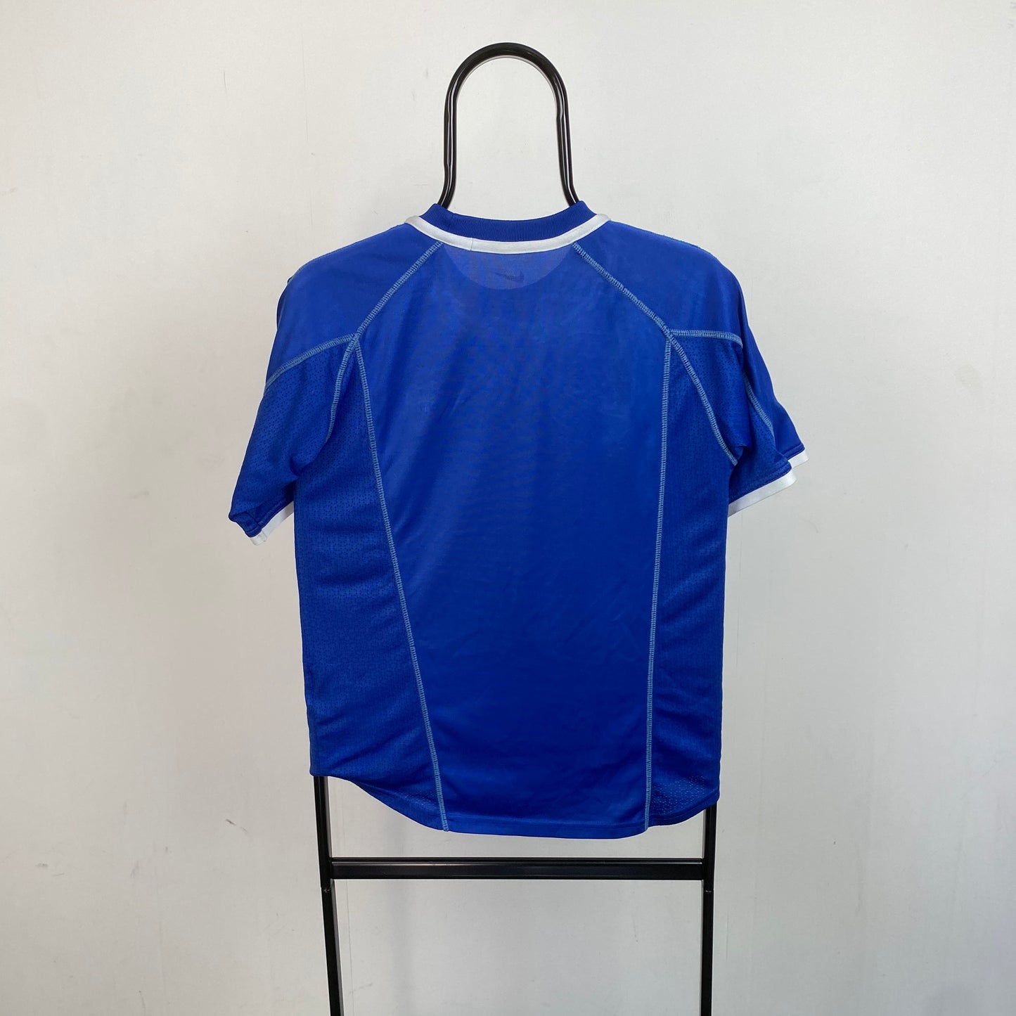 90s Nike Brazil Football Shirt T-Shirt Blue XS