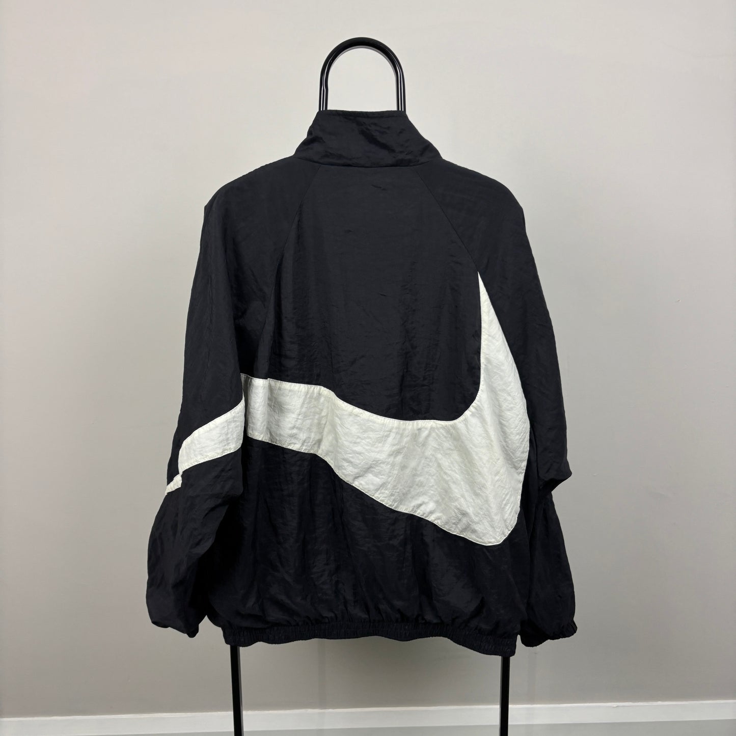 90s Nike Windbreaker Jacket Black Large