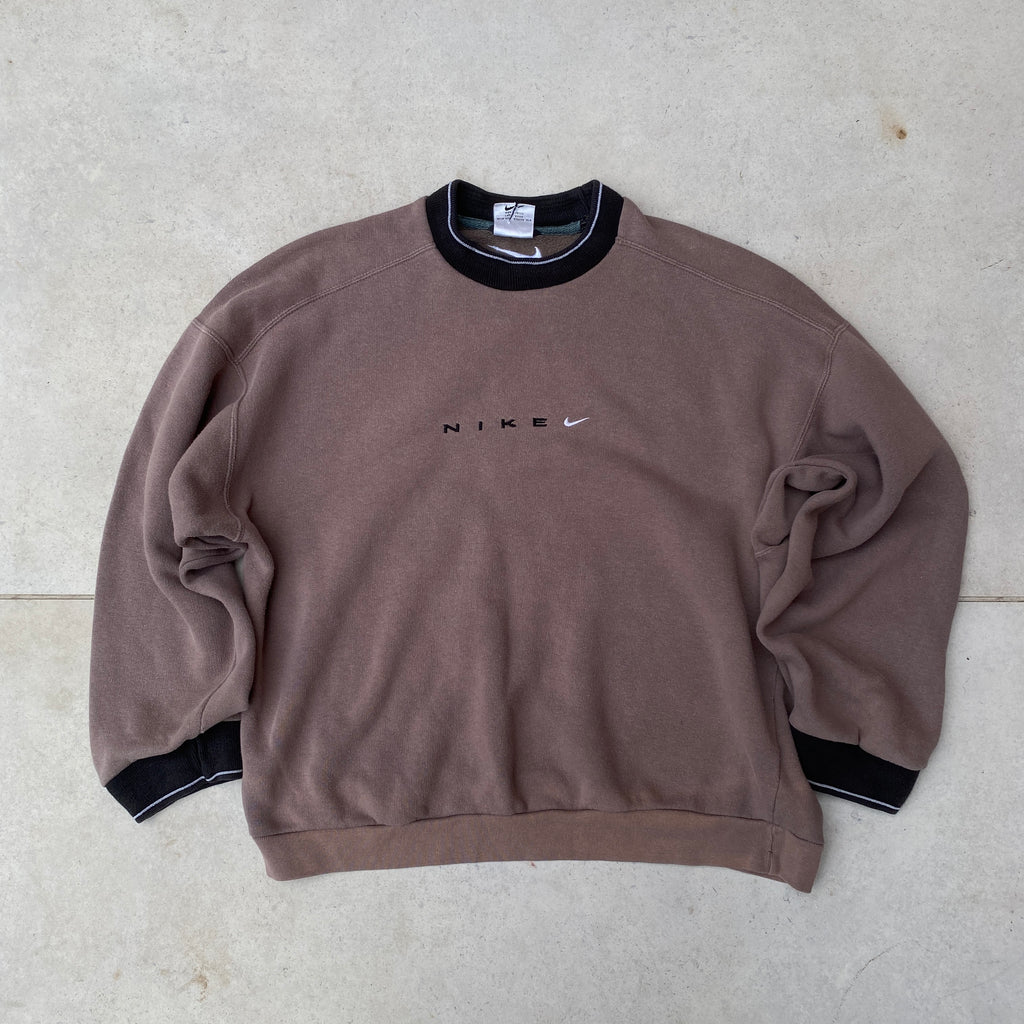 90s Nike Sweatshirt Brown Small