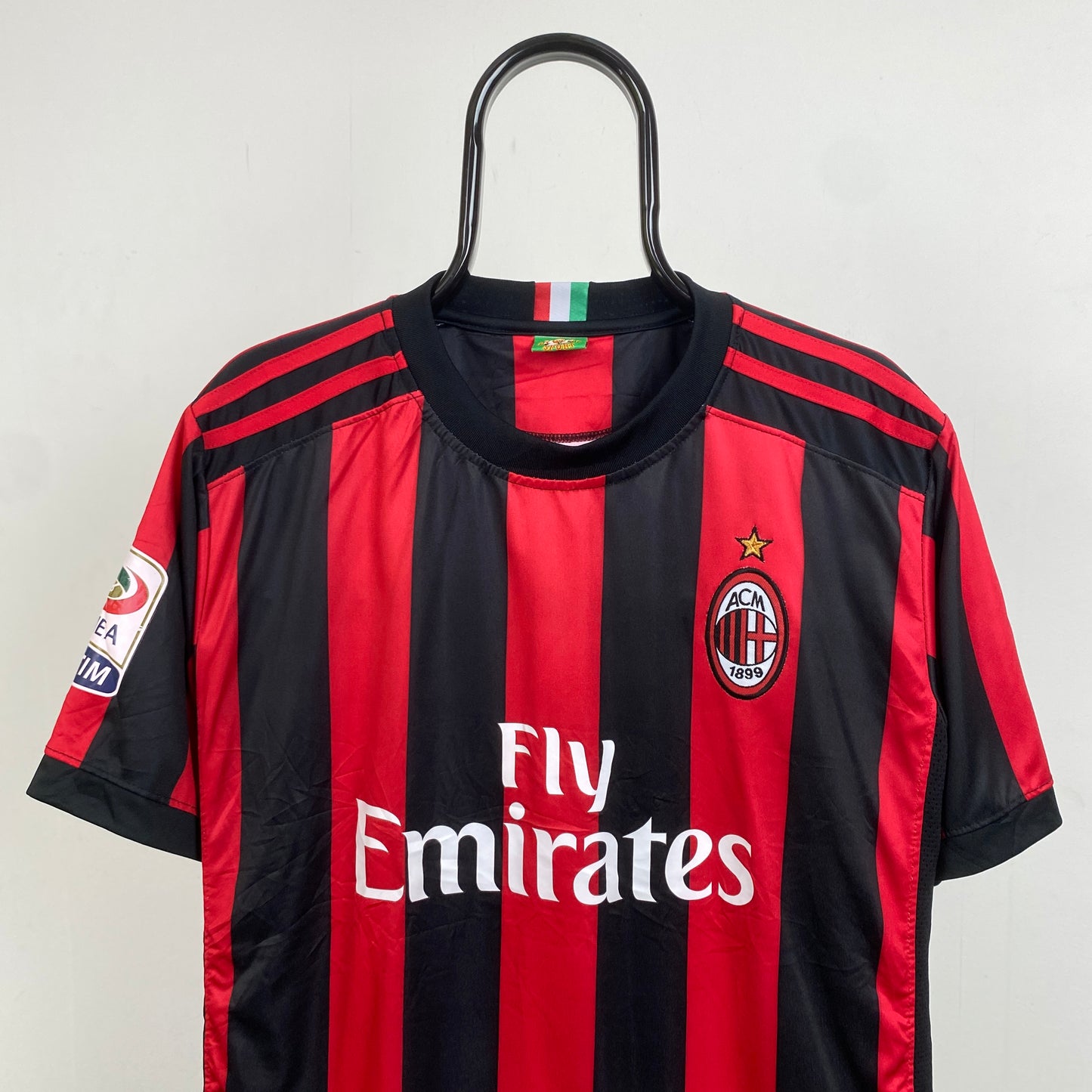 Retro AC Milan Fan Shirt Football Shirt T-Shirt Red XL