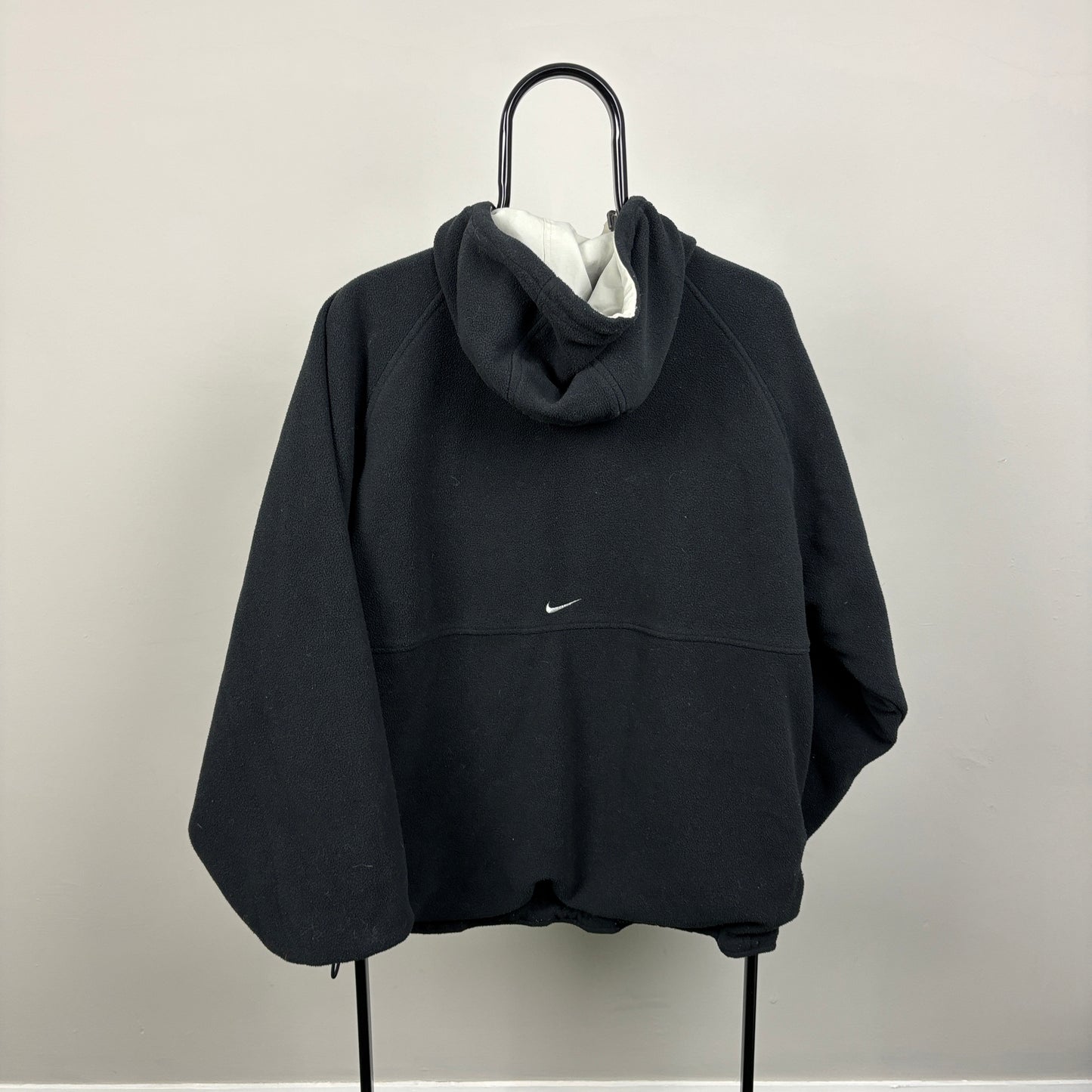 00s Nike Reversible Sidewinder Fleece Coat Jacket Black Small