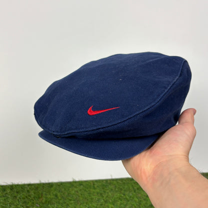 90s Nike Golf Newsboy Flat Cap Hat Blue