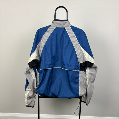 90s Nike Reflective Windbreaker Jacket Blue Large