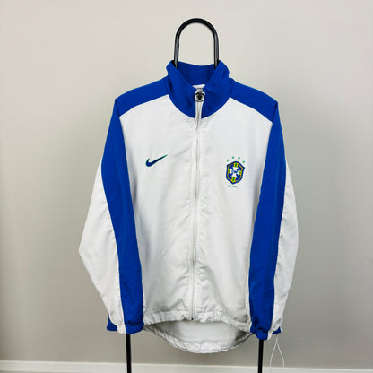 90s Nike Brazil Windbreaker Jacket White Medium