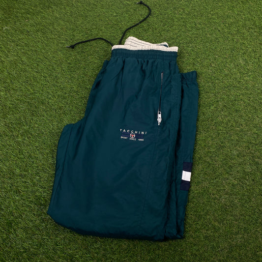 Retro Sergio Tacchini Track Pants Joggers Green Medium