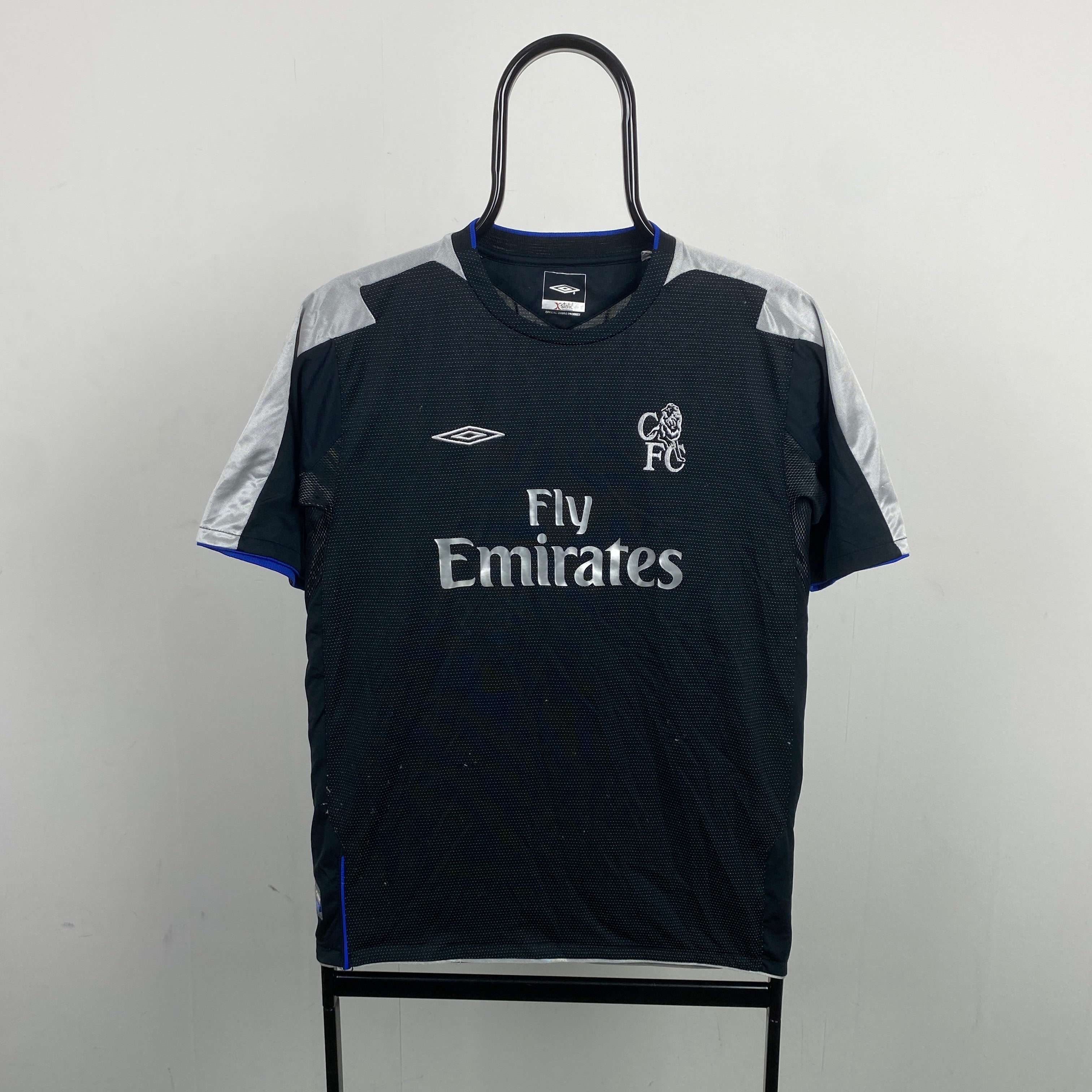 Retro Umbro Chelsea Lampard Football Shirt T-Shirt Black Small