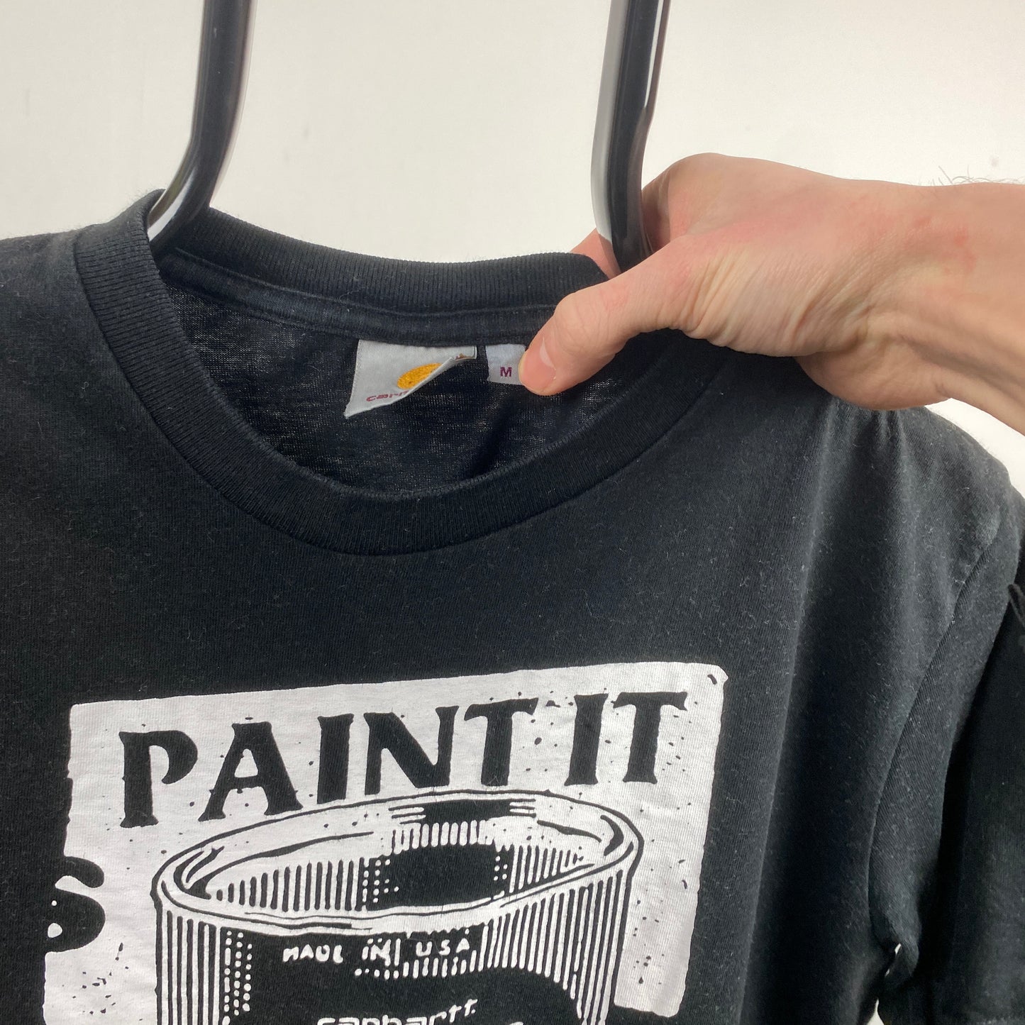 Retro Carhartt T-Shirt Black Medium