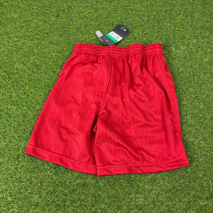 00s Nike Football Shorts Red Small